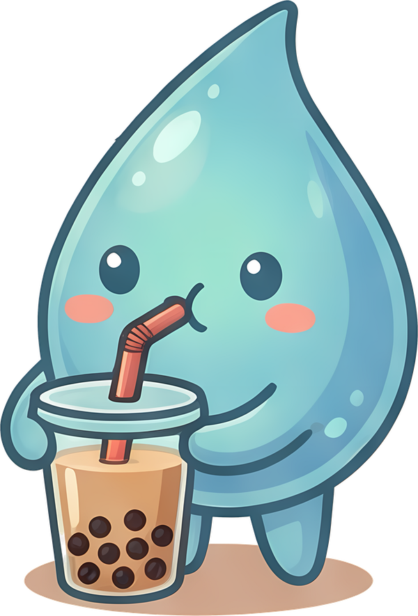 Champ sipping a boba tea